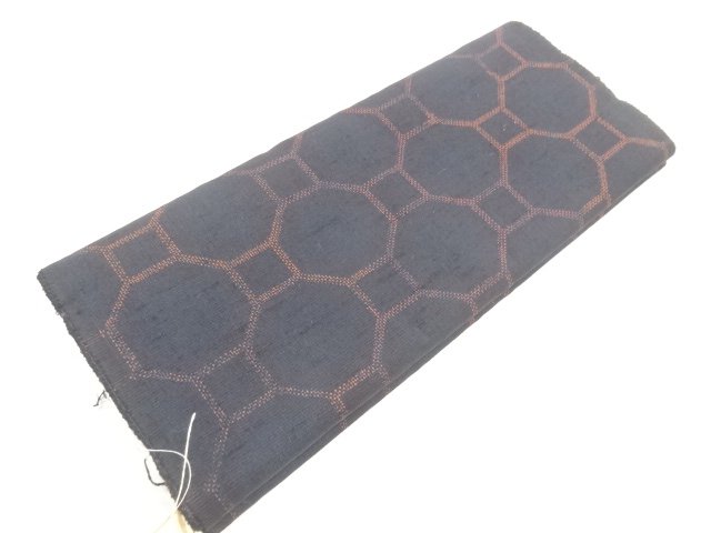 JAPANESE KIMONO / ANTIQUE ARAIHARI FOR KIMONO / SILK / TSUMUGI / WOVEN SHOKKOMON